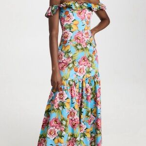 Borgo De Nor Farrah off-the-shoulder floral-print cotton dress